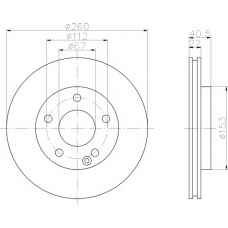 8DD 355 105-981 HELLA PAGID Тормозной диск