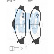 BP-7500 KAVO PARTS Комплект тормозных колодок, дисковый тормоз