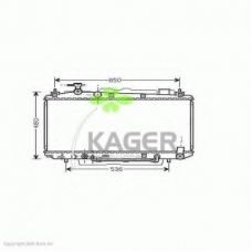 31-2279 KAGER Радиатор, охлаждение двигателя
