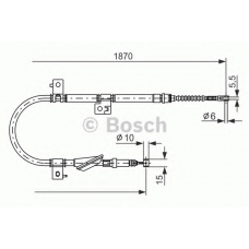 1 987 477 673 BOSCH Трос, стояночная тормозная система