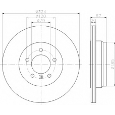 8DD 355 122-041 HELLA Тормозной диск