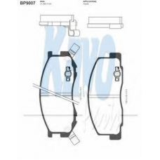 BP-9007 KAVO PARTS Комплект тормозных колодок, дисковый тормоз