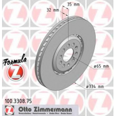 100.3308.75 ZIMMERMANN Тормозной диск