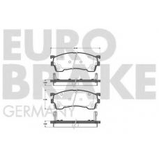 5502223232 EUROBRAKE Комплект тормозных колодок, дисковый тормоз