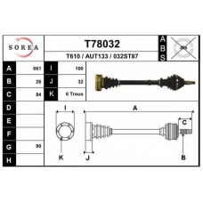 T78032 EAI Приводной вал