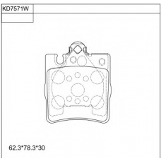 KD7571W ASIMCO Комплект тормозных колодок, дисковый тормоз
