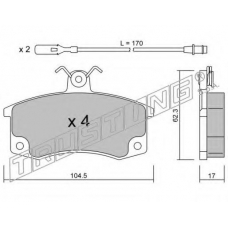 064.1 TRUSTING Комплект тормозных колодок, дисковый тормоз