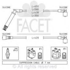 4.9237 FACET Комплект проводов зажигания