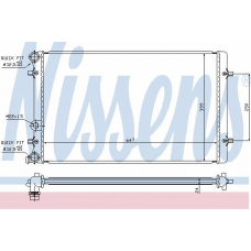 652011 NISSENS Радиатор, охлаждение двигателя