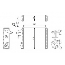 54282 NRF Теплообменник, отопление салона
