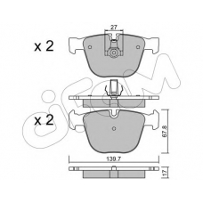 822-773-9 CIFAM Комплект тормозных колодок, дисковый тормоз