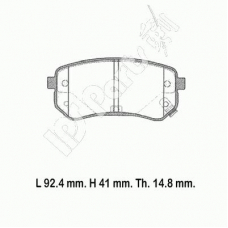 IBR-1K09 IPS Parts Комплект тормозных колодок, дисковый тормоз