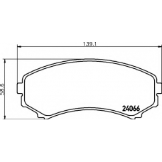 8DB 355 011-201 HELLA Комплект тормозных колодок, дисковый тормоз