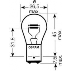 7537 OSRAM Лампа накаливания, фонарь указателя поворота; ламп