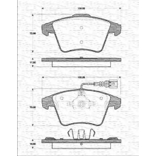 363702161173 MAGNETI MARELLI Комплект тормозных колодок, дисковый тормоз