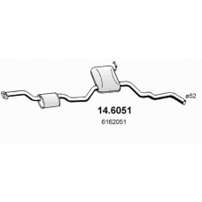 14.6051 ASSO Средний глушитель выхлопных газов