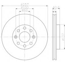 8DD 355 112-581 HELLA Тормозной диск