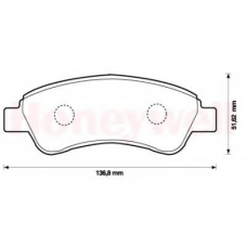 573030B BENDIX Комплект тормозных колодок, дисковый тормоз