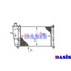 080083N AKS DASIS Радиатор, охлаждение двигателя