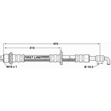 FBH7221 FIRST LINE Тормозной шланг