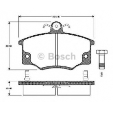 0 986 TB2 525 BOSCH Комплект тормозных колодок, дисковый тормоз
