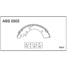 ABS0502 Allied Nippon Колодки барабанные