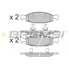 BP2865 BREMSI Комплект тормозных колодок, дисковый тормоз