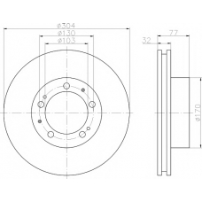 8DD 355 101-541 HELLA PAGID Тормозной диск