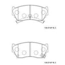 KD1731 ASIMCO Комплект тормозных колодок, дисковый тормоз