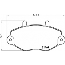 T0390 PAGID Комплект тормозных колодок, дисковый тормоз