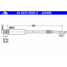 24.5231-0320.3 ATE Тормозной шланг