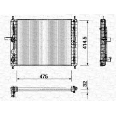 350213164000 MAGNETI MARELLI Радиатор, охлаждение двигателя