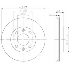 MDC955 MINTEX Тормозной диск