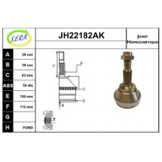 JH22182AK SERA Шарнирный комплект, приводной вал