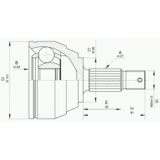 CVJ5639.10 OPEN PARTS Шарнирный комплект, приводной вал