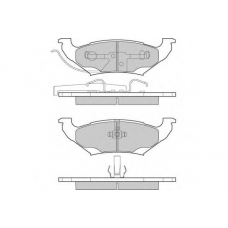 12-1223 E.T.F. Комплект тормозных колодок, дисковый тормоз