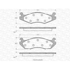 363702160626 MAGNETI MARELLI Комплект тормозных колодок, дисковый тормоз