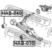 HAB-039 FEBEST Подвеска, рычаг независимой подвески колеса