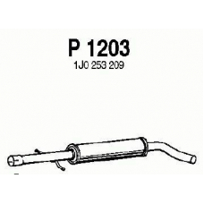 P1203 FENNO Средний глушитель выхлопных газов