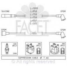 4.9769 FACET Ккомплект проводов зажигания