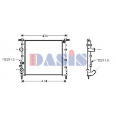 180021N AKS DASIS Радиатор, охлаждение двигателя