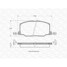 363702160923 MAGNETI MARELLI Комплект тормозных колодок, дисковый тормоз