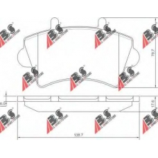 37290 OE ABS Комплект тормозных колодок, дисковый тормоз