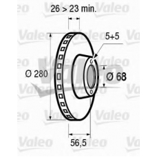 186289 VALEO Тормозной диск