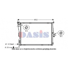 050006N AKS DASIS Радиатор, охлаждение двигателя
