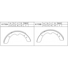 K1735 ASIMCO Комплект тормозных колодок