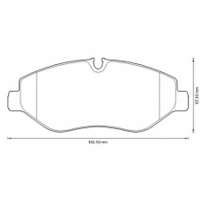 573508B BENDIX Комплект тормозных колодок, дисковый тормоз