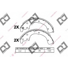 BS1128 DJ PARTS Комплект тормозных колодок