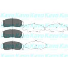 KBP-2047 KAVO PARTS Комплект тормозных колодок, дисковый тормоз