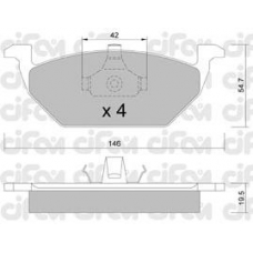 822-211-0 CIFAM Комплект тормозных колодок, дисковый тормоз